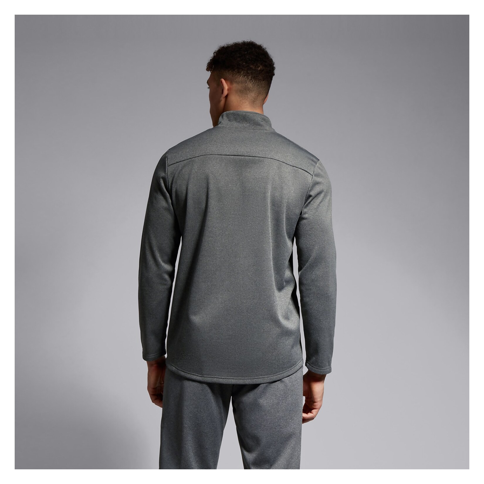 Long sleeve fleece quarter zip dress best sale