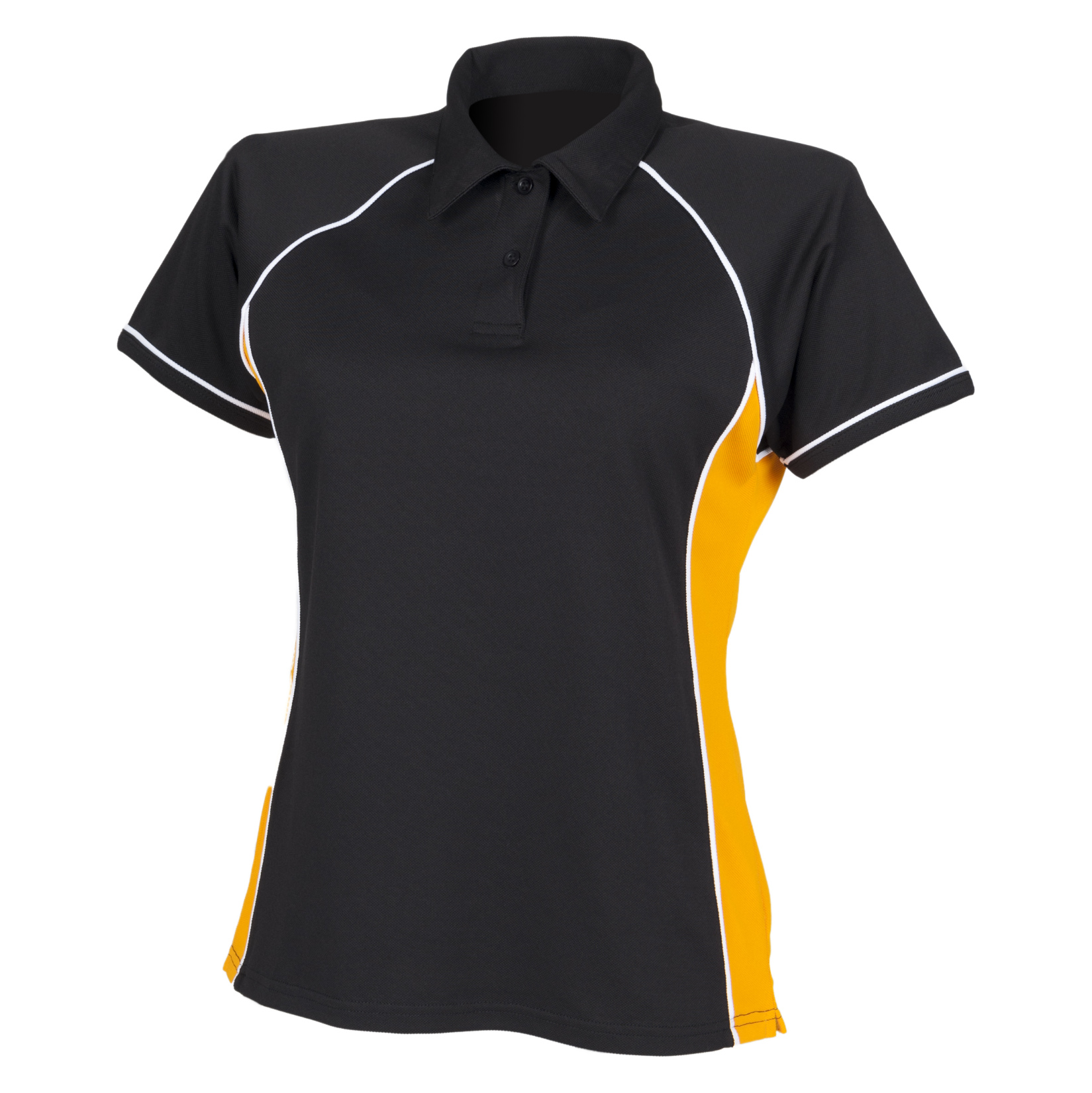 Womens Ladies Performance Piped Polo