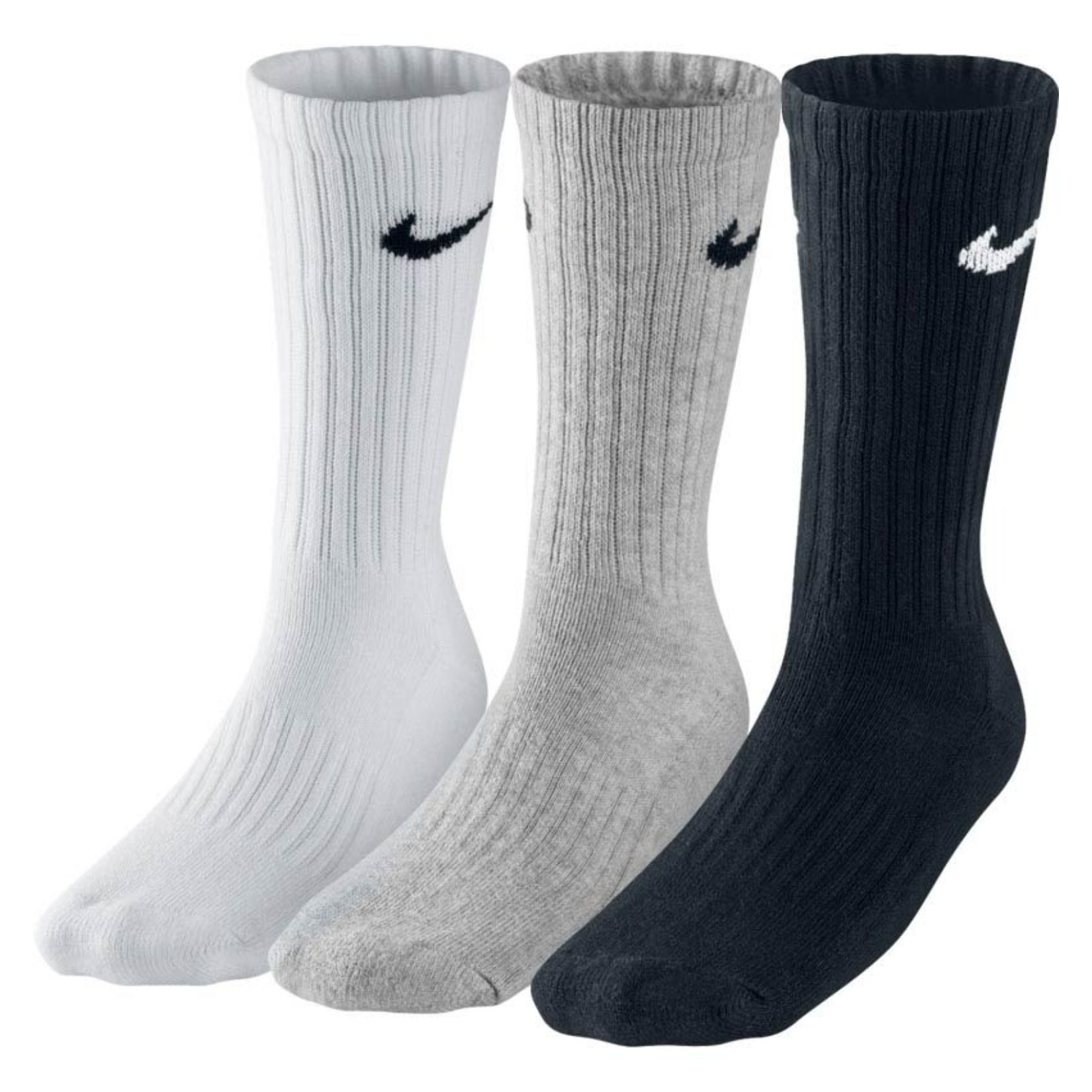 Nike 3 Pack Value Cotton Crew Training Socks - Kitlocker.com