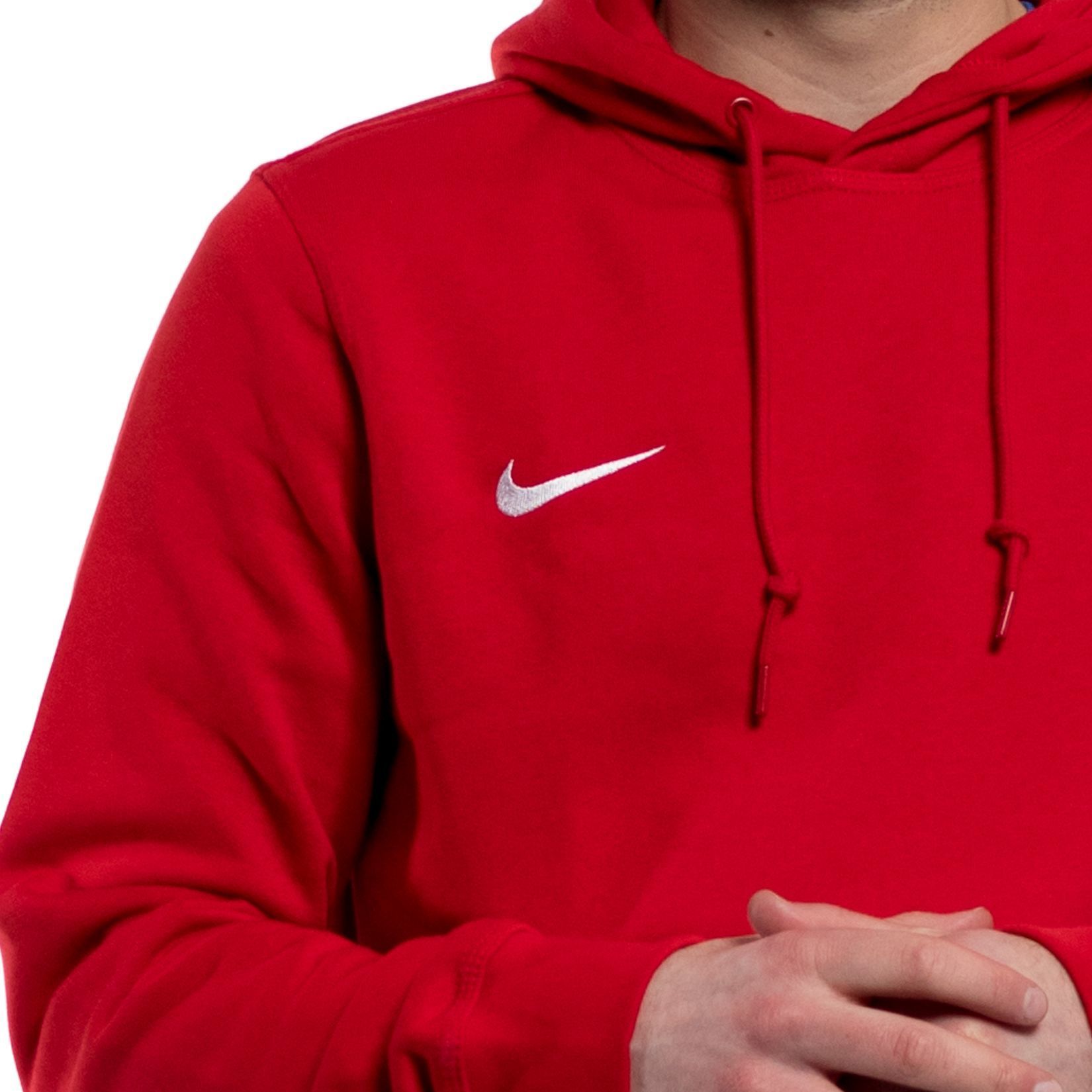 red nike club hoodie