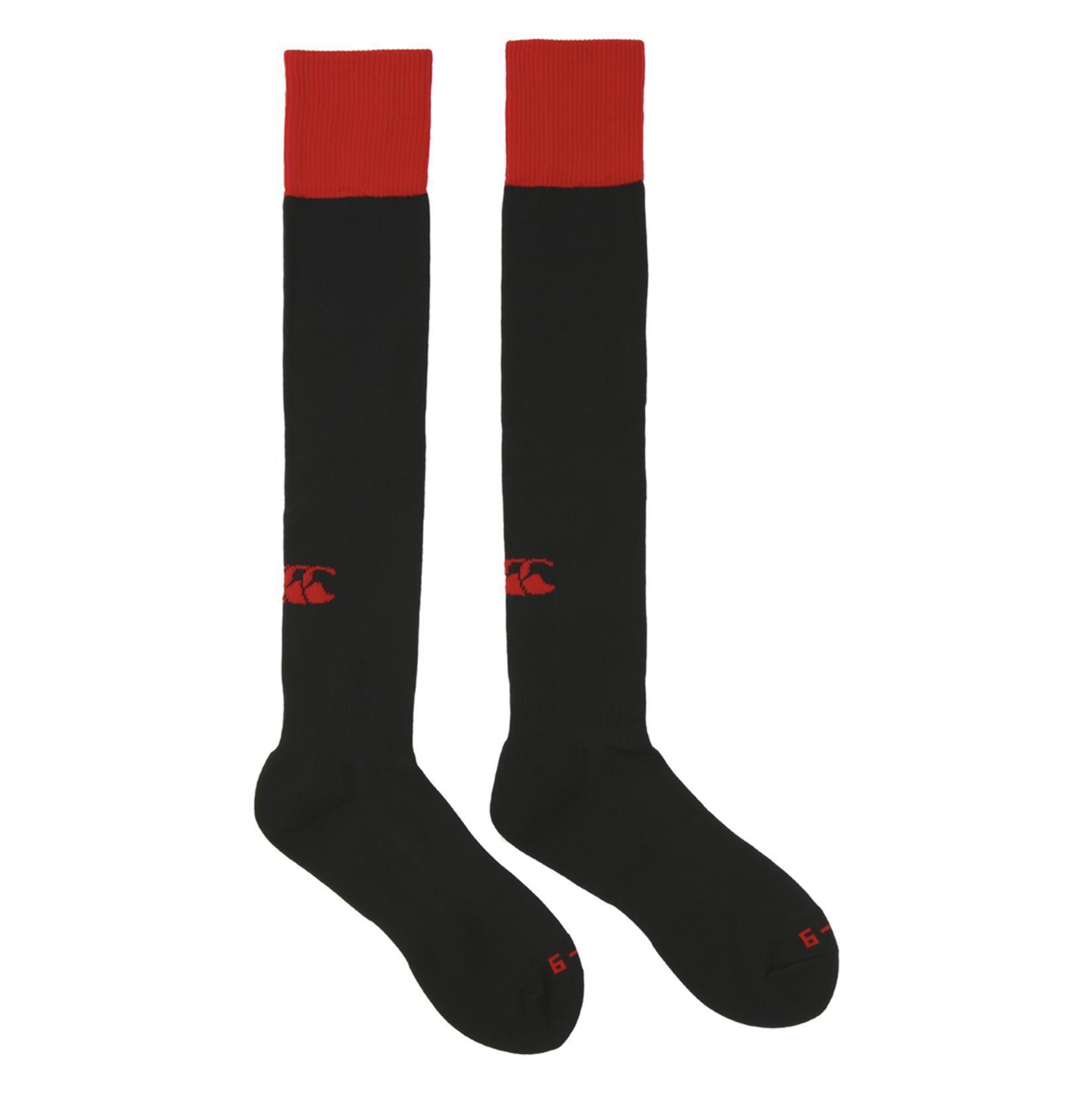 Canterbury Team Cap Sock Black-Flag Red-1