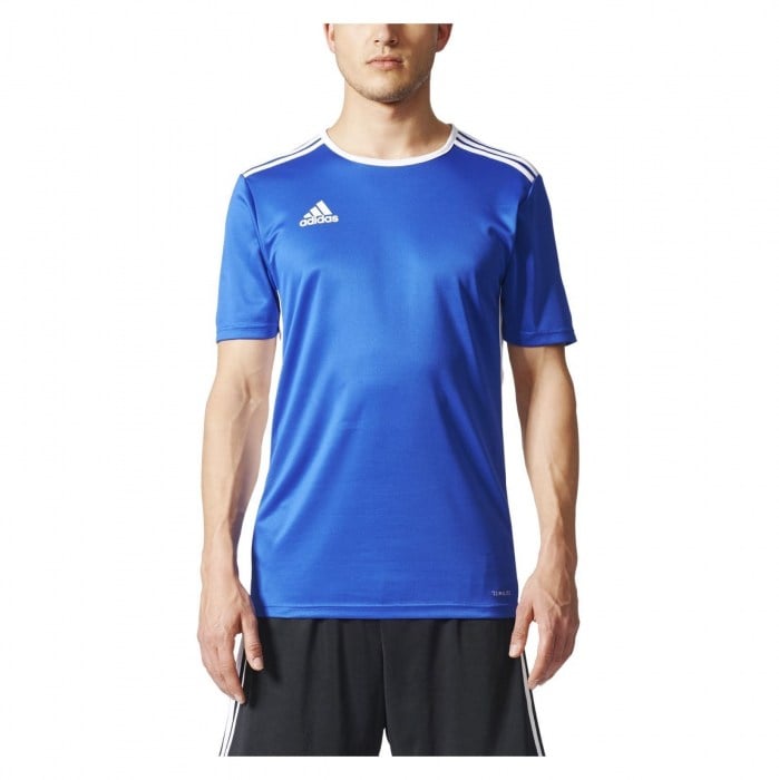 Adidas Entrada 18 Short Sleeve Shirt Bold Blue-White