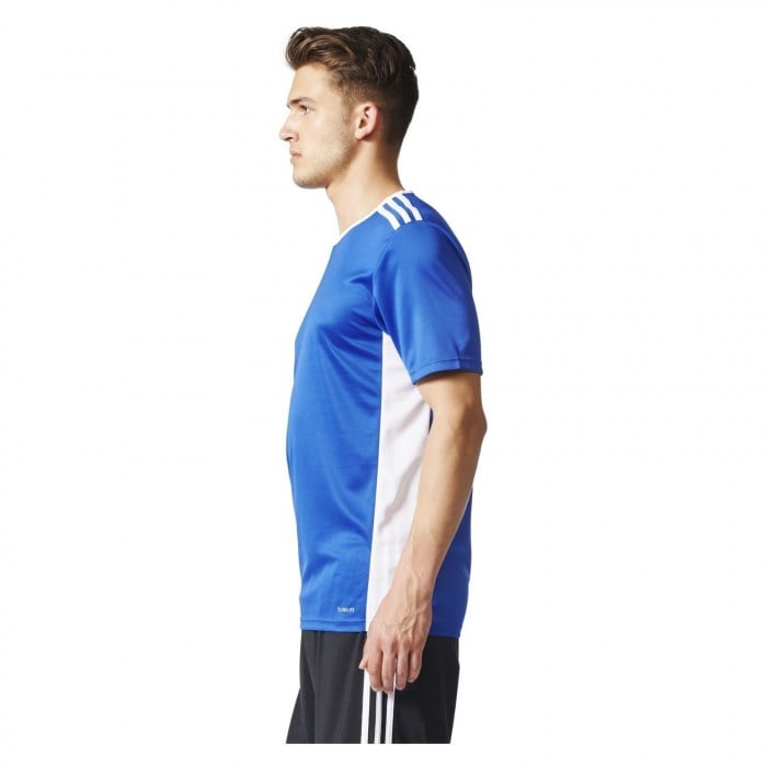 Adidas Entrada 18 Short Sleeve Shirt Bold Blue-White