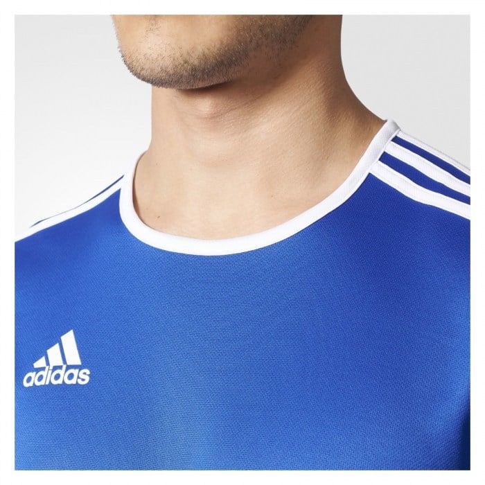 Adidas Entrada 18 Short Sleeve Shirt Bold Blue-White