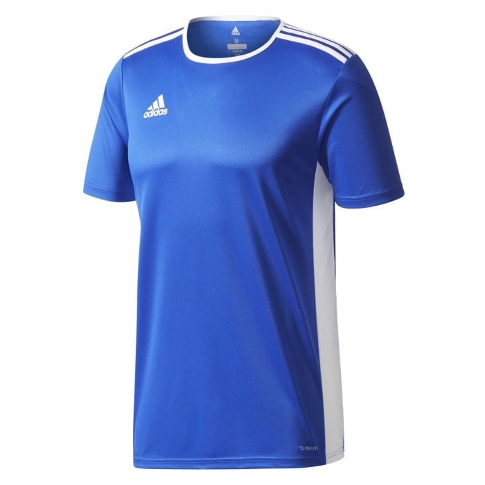 Adidas Entrada 18 Short Sleeve Shirt Bold Blue-White