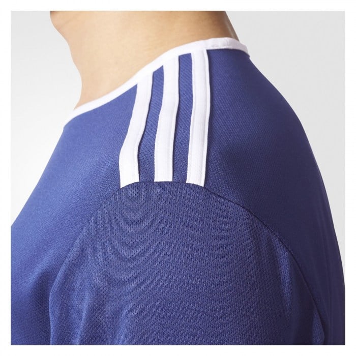 Adidas Entrada 18 Short Sleeve Shirt Dark Blue-White