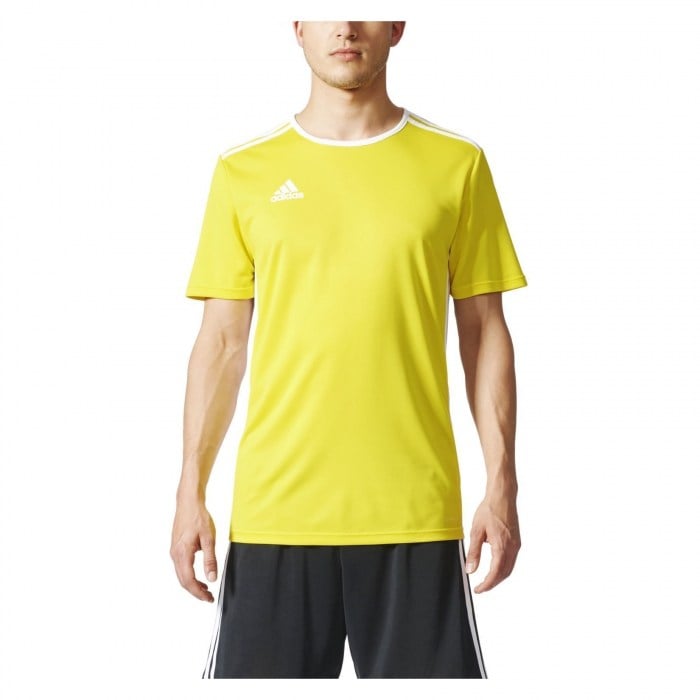 Adidas Entrada 18 Short Sleeve Shirt Yellow-White