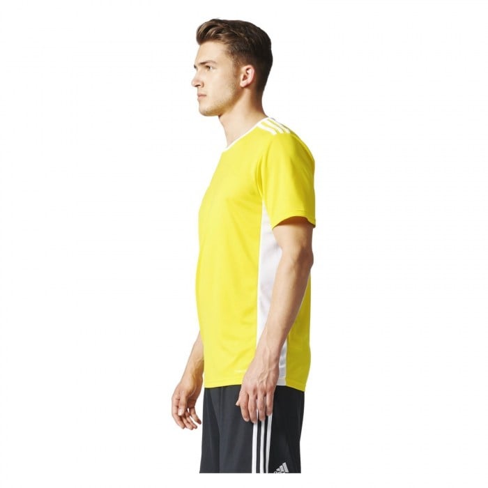 Adidas Entrada 18 Short Sleeve Shirt Yellow-White