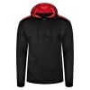 Authentic 1/4 Zip Hoodie Black-Red