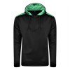 Authentic 1/4 Zip Hoodie Black-Emerald