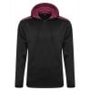 Authentic 1/4 Zip Hoodie Black-Maroon