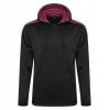 Authentic 1/4 Zip Hoodie Black-Maroon