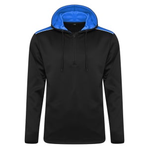 Authentic 1/4 Zip Hoodie Black-Royal