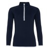 Womens ﻿Cool 1/2 Zip Sweat (W) French Navy-Arctic White