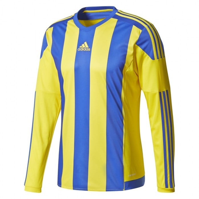 Adidas Striped 15 Long Sleeve Shirt Yellow-Bold Blue