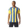 Adidas Striped 15 Short Sleeve Shirt Yellow-Bold Blue