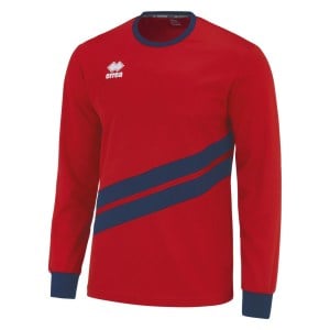 Errea Jaro Long Sleeve Football Shirt Red Navy