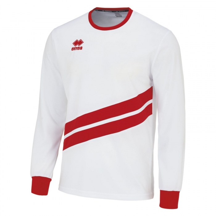 Errea Jaro Long Sleeve Football Shirt White Red