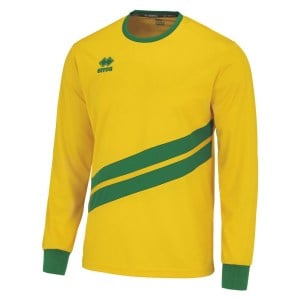 Errea Jaro Long Sleeve Football Shirt Yellow Green
