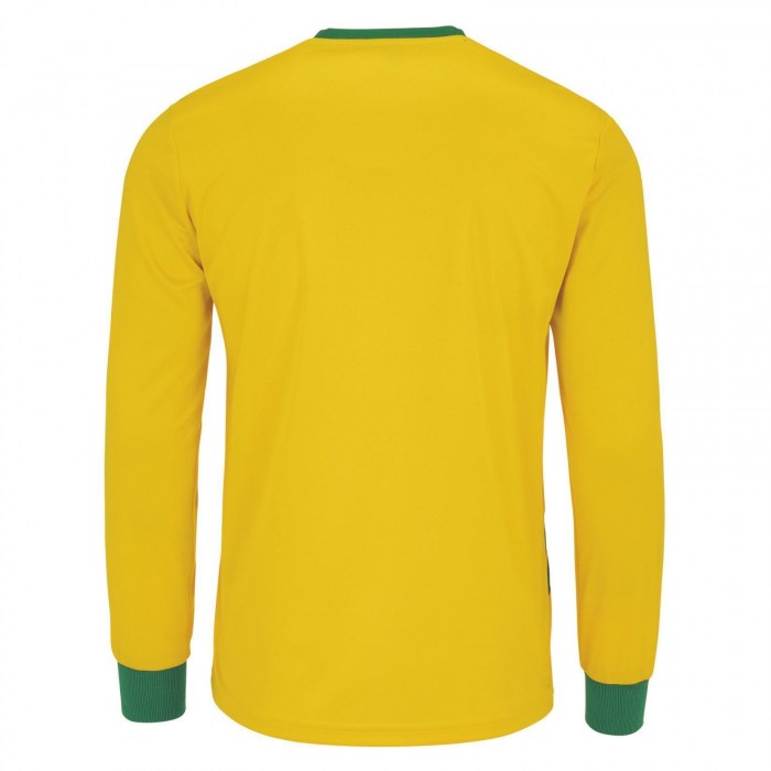 Errea Jaro Long Sleeve Football Shirt Yellow Green