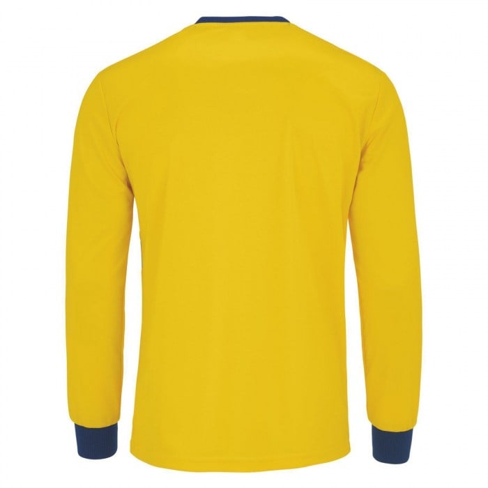 Errea Jaro Long Sleeve Football Shirt Yellow Navy