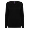 Womens Lightweight V Neck Jumper Black