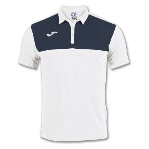 Joma Winner Polycotton Polo White-Navy