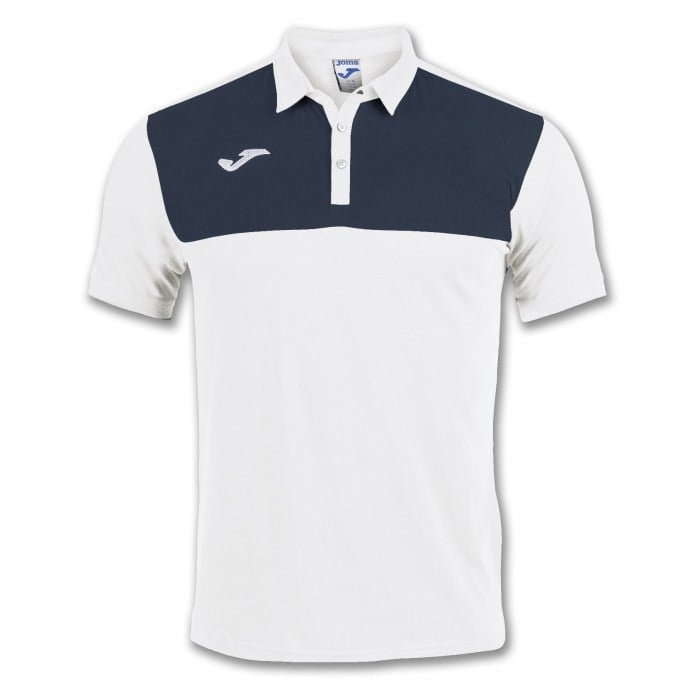 Joma Winner Polycotton Polo White-Navy