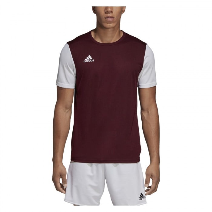 Adidas Estro 19 Short Sleeve Jersey Maroon-White