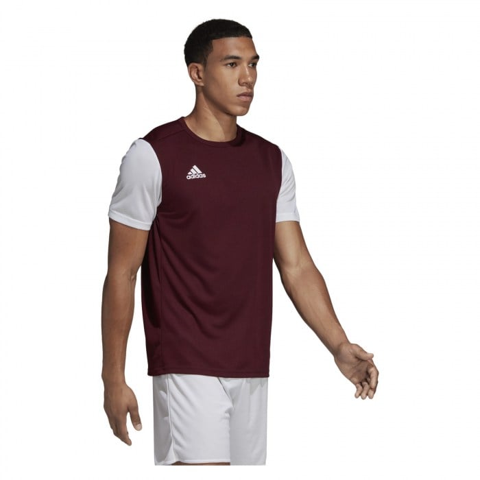 Adidas Estro 19 Short Sleeve Jersey Maroon-White