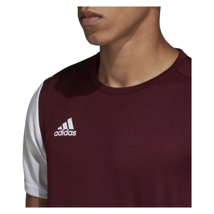 Adidas Estro 19 Short Sleeve Jersey Maroon-White