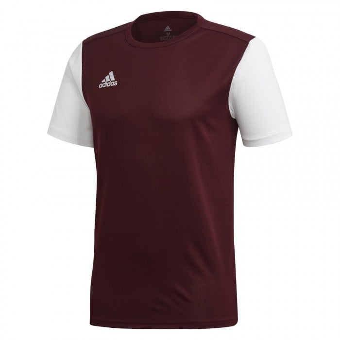 Adidas Estro 19 Short Sleeve Jersey Maroon-White