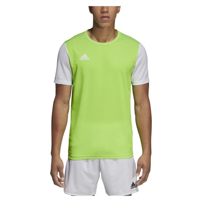 Adidas Estro 19 Short Sleeve Jersey Solar Green-White