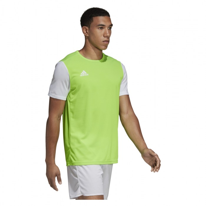 Adidas Estro 19 Short Sleeve Jersey Solar Green-White