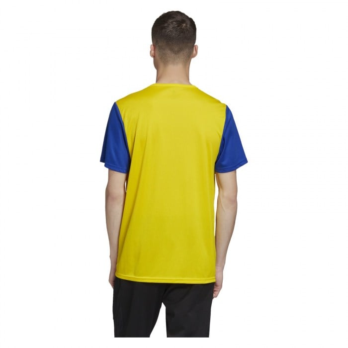 Adidas Estro 19 Short Sleeve Jersey Yellow-Bold Blue