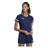 Adidas Womens Team 19 Short Sleeve Jersey (w) Team Navy Blue-White
