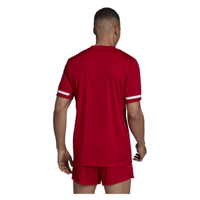 Adidas-LP Team 19 Short Sleeve Jersey (M) Power Red-White