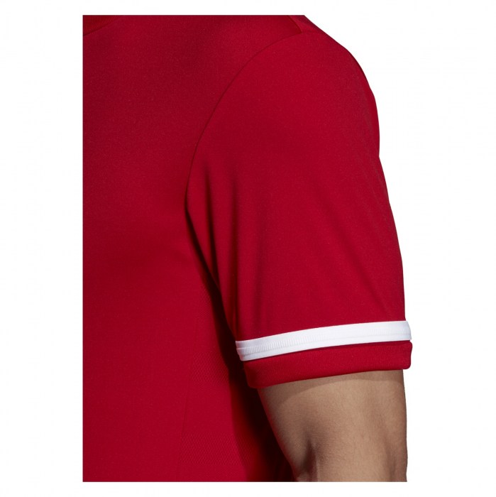 Adidas-LP Team 19 Short Sleeve Jersey (M) Power Red-White