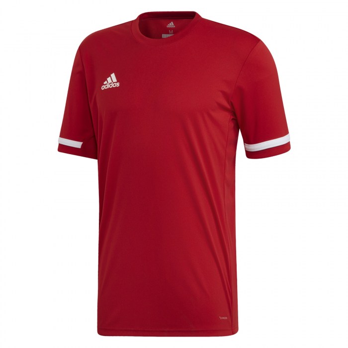 Adidas-LP Team 19 Short Sleeve Jersey (M) Power Red-White