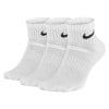 Nike Everyday Cushion Ankle Training Socks (3 Pair) White-Black