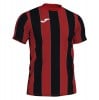 Joma Inter Striped Short Sleeve Shirt Red-Black