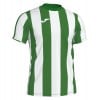 Joma Inter Striped Short Sleeve Shirt Green-White