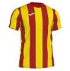 Joma Inter Striped Short Sleeve Shirt Red-Yellow