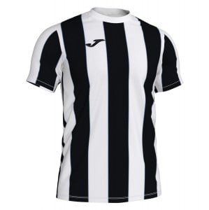 Joma Inter Striped Short Sleeve Shirt White-Black