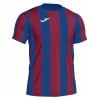 Joma Inter Striped Short Sleeve Shirt Blue-Burgundy