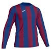 Joma Inter Striped Long Sleeve Shirt Blue-Burgundy