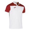 Joma Hobby II Poly Cotton Polo White-Red