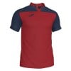 Joma Hobby II Poly Cotton Polo Red-Navy