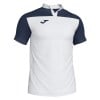 Joma Hobby II Poly Cotton Polo White-Navy