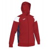 Joma Crew III Zip Hoodie Red-White